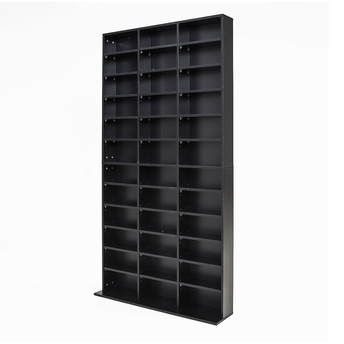 La Bella Adjustable Shelves CD DVD Bluray Media Book Storage Cupboard - Black