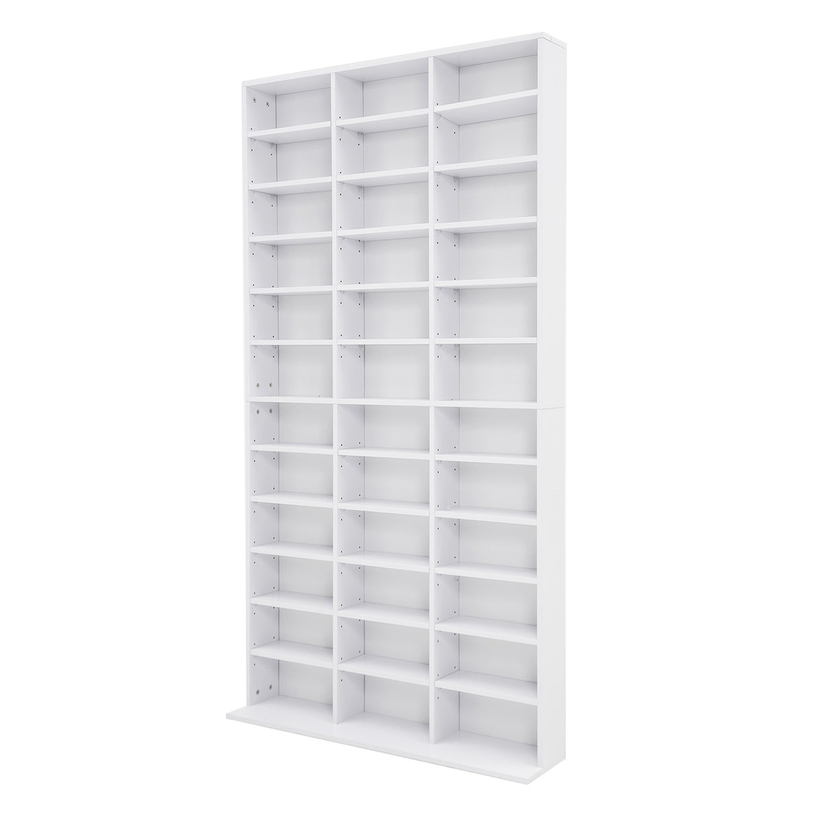 La Bella Adjustable Shelves CD DVD Bluray Media Book Storage Cupboard - White