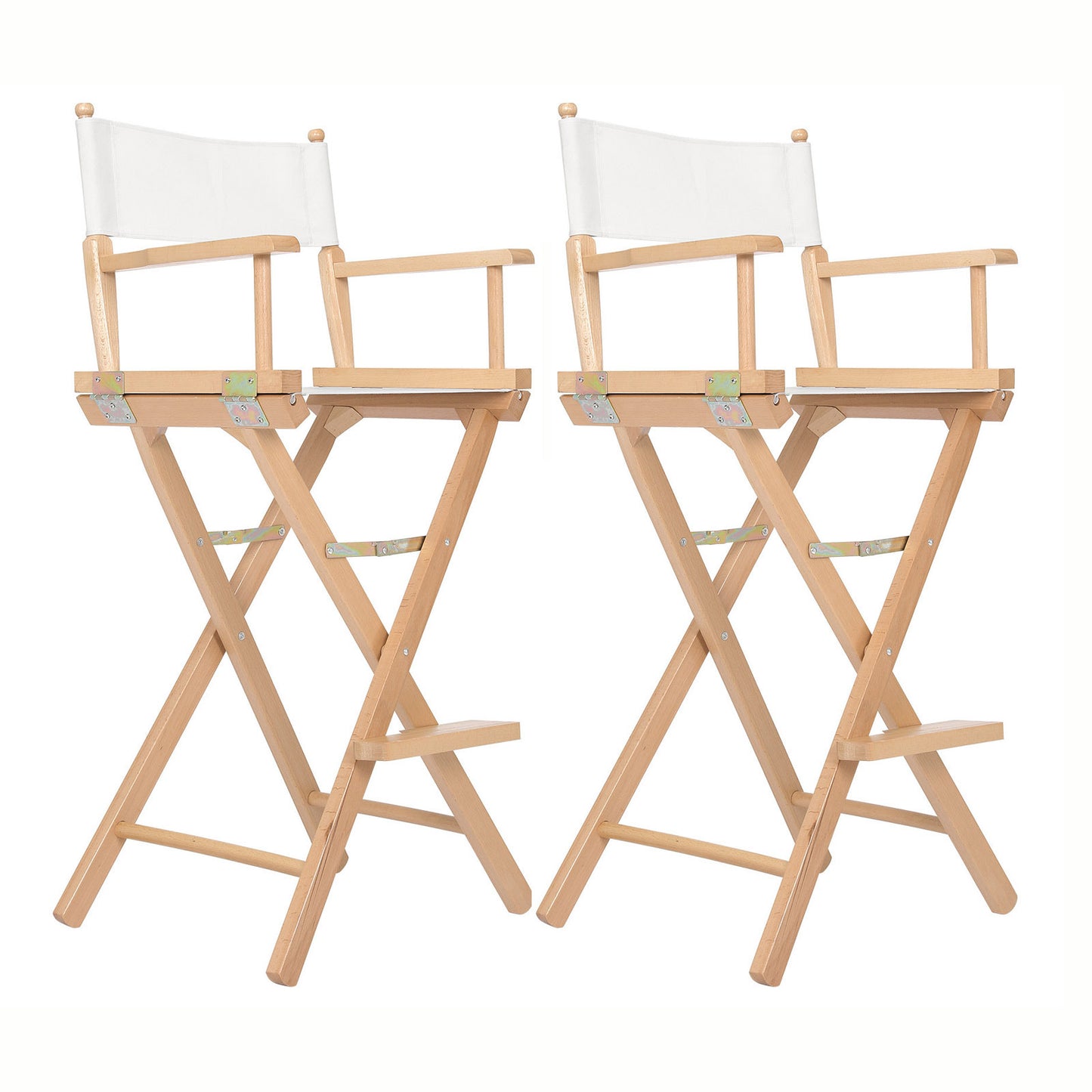 La Bella 2 Set Folding Tall Chair Beench WOOD HUMOR Movie Director 76cm - Beech Wood