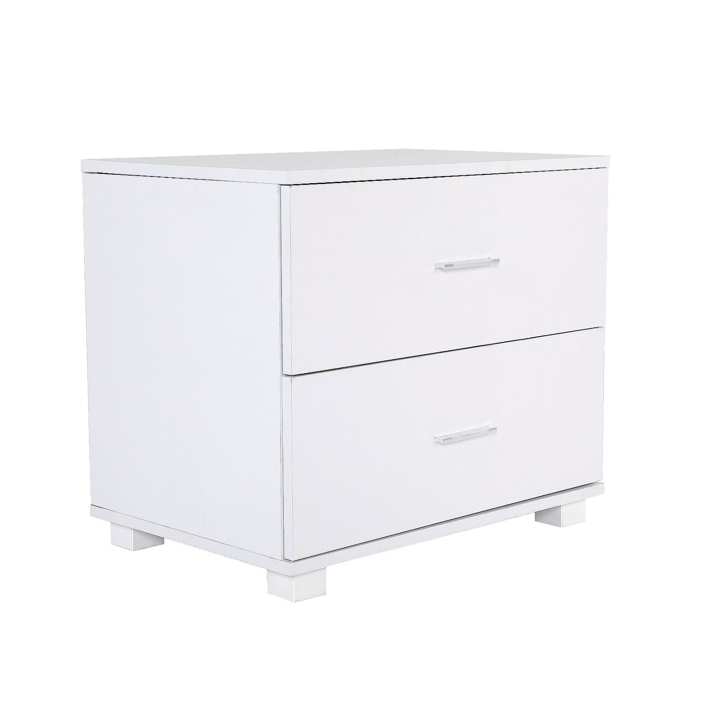 La Bella Bedside Table Side Storage Cabinet Nightstand Bedroom 2 Drawer Legs ETTA - White