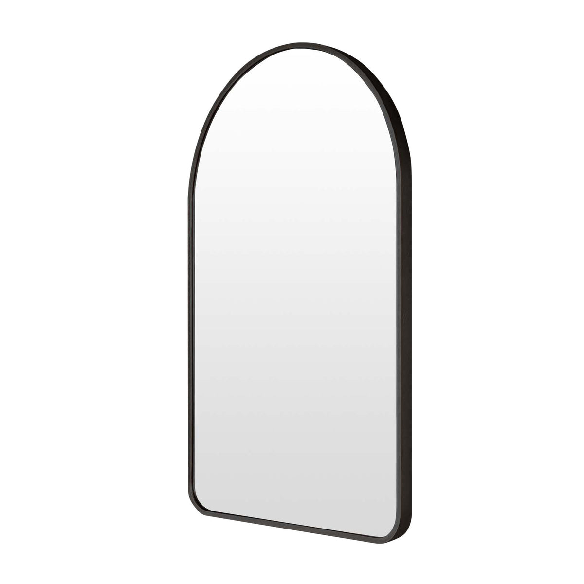 La Bella Wall Arch Mirror Arc Aluminum Frame Makeup Decor Bathroom Vanity 50x80cm - Black