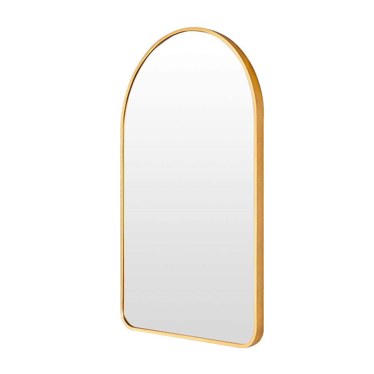 La Bella Wall Arch Mirror Arc Aluminum Frame Makeup Decor Bathroom Vanity 50x80cm - Gold