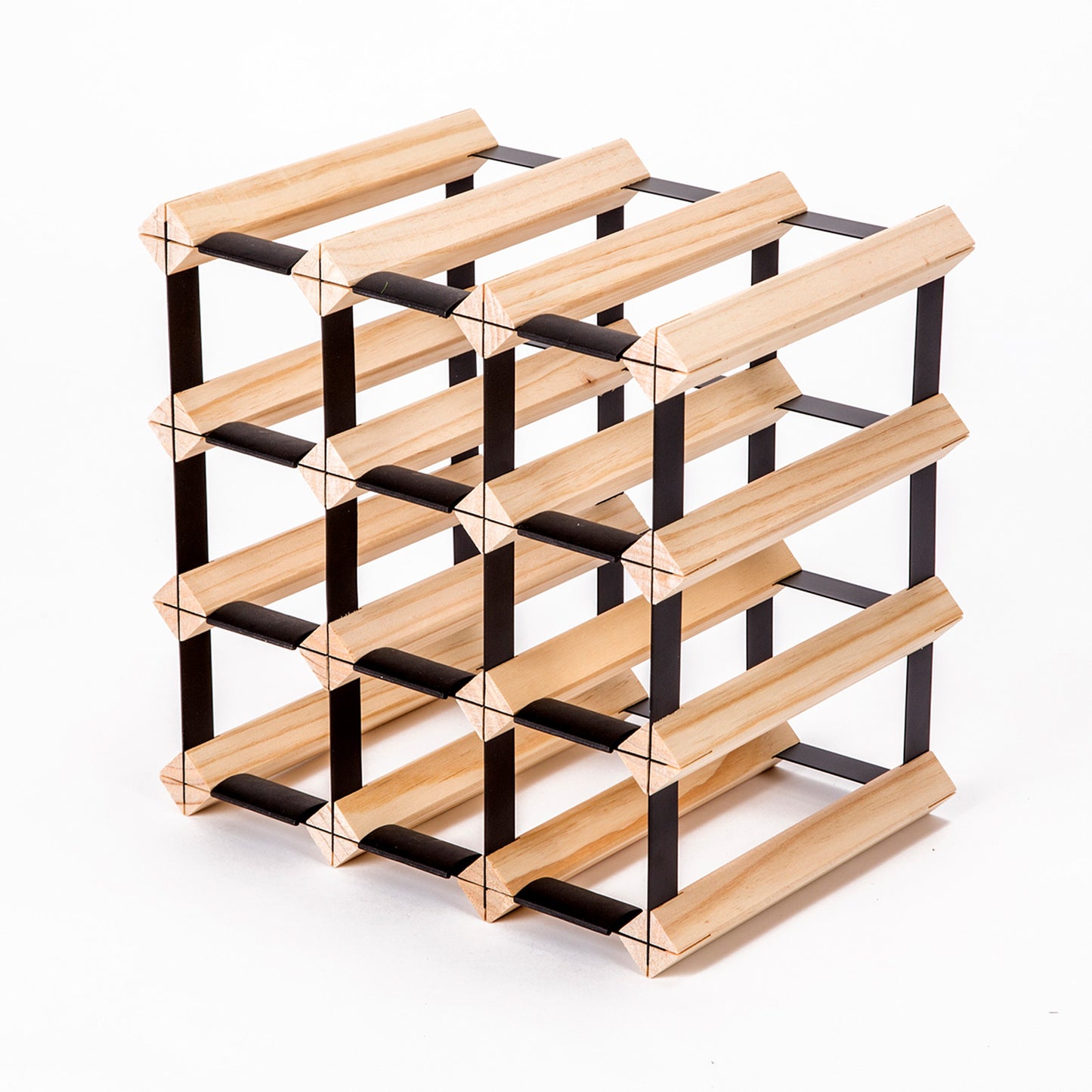 Home Ready Timber Wine Rack 12 Bottle Storage Cellar Organiser