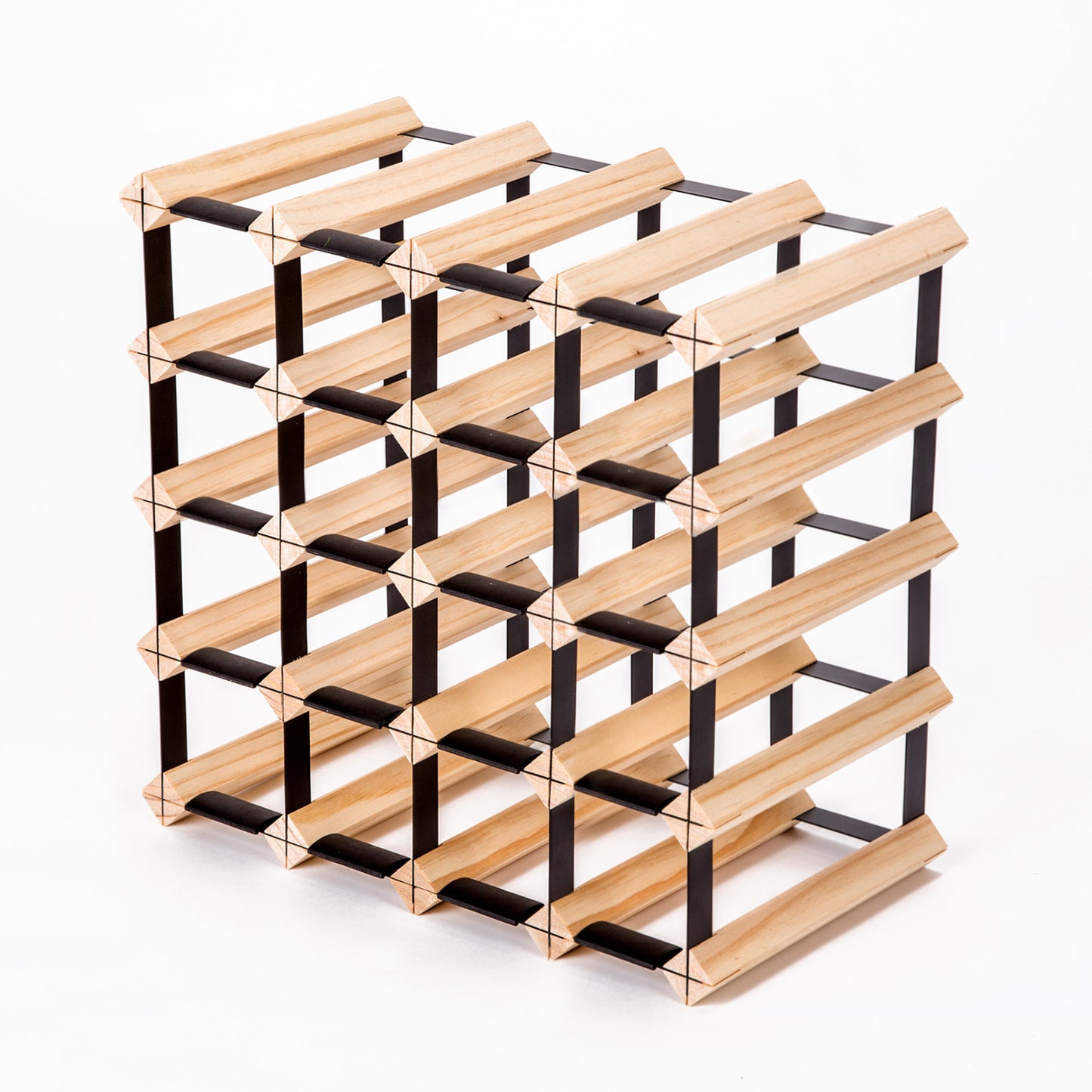 Home Ready Timber Wine Rack 20 Bottle Storage Cellar Organiser