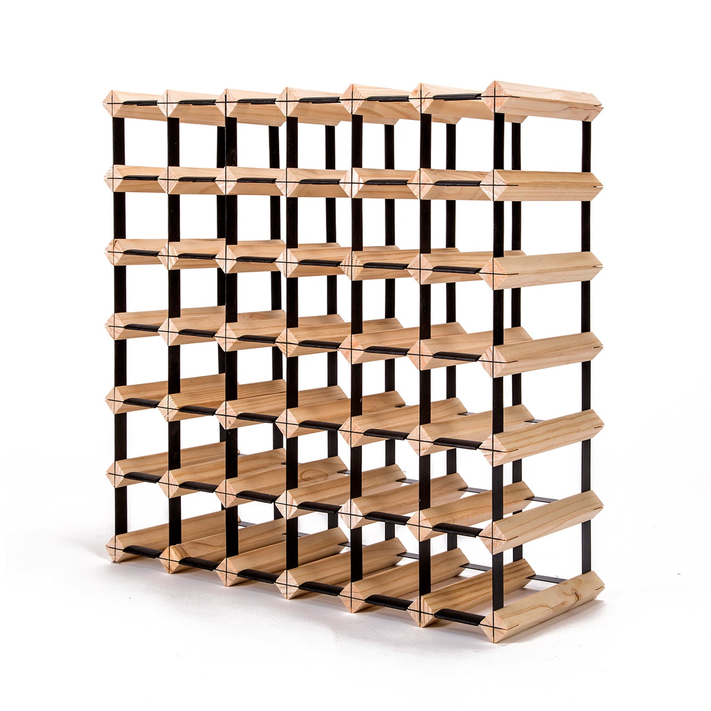 Home Ready Timber Wine Rack 42 Bottle Storage Cellar Organiser