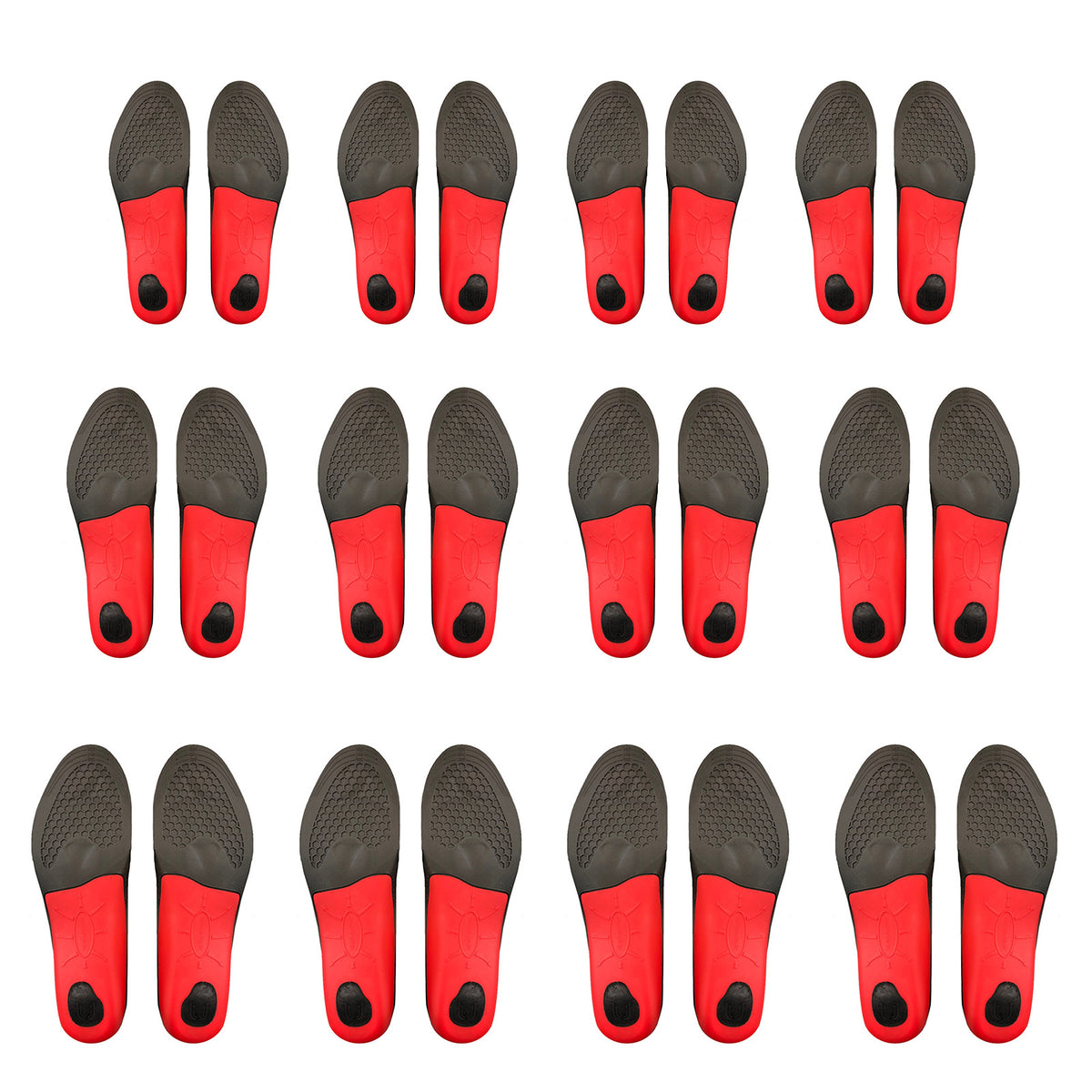 Bibal Insole 4X Set Full Whole Insoles Shoe Inserts 3-Size Combo Arch Support Foot Pads
