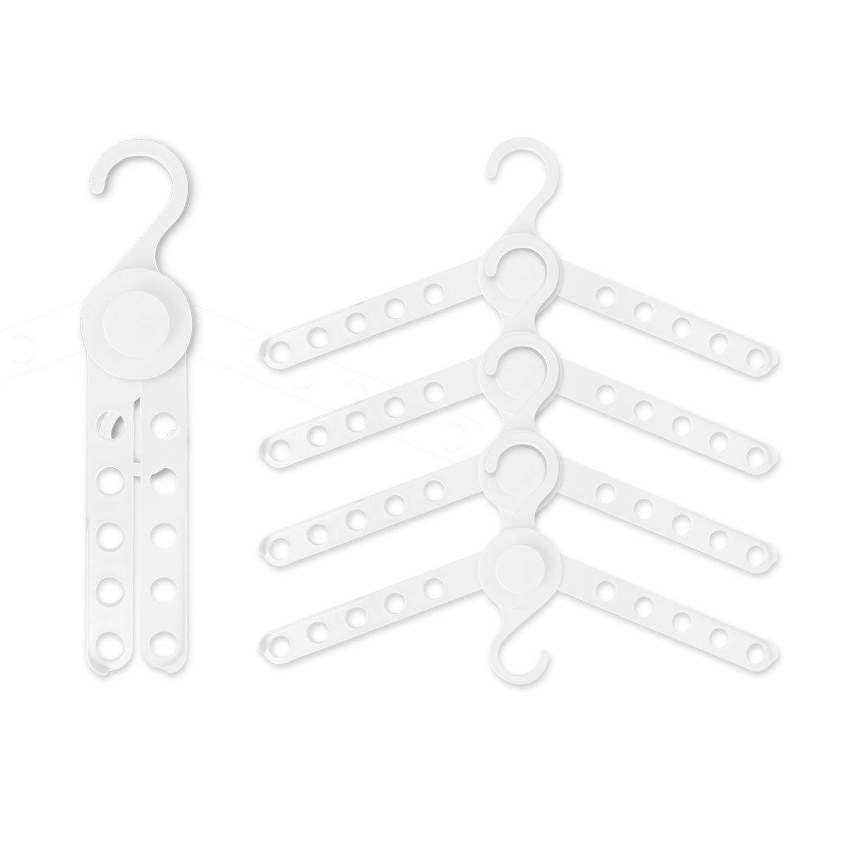 WING 50 Set Plus Hanger Multiple Clothes Rack Organizer Foldable -White