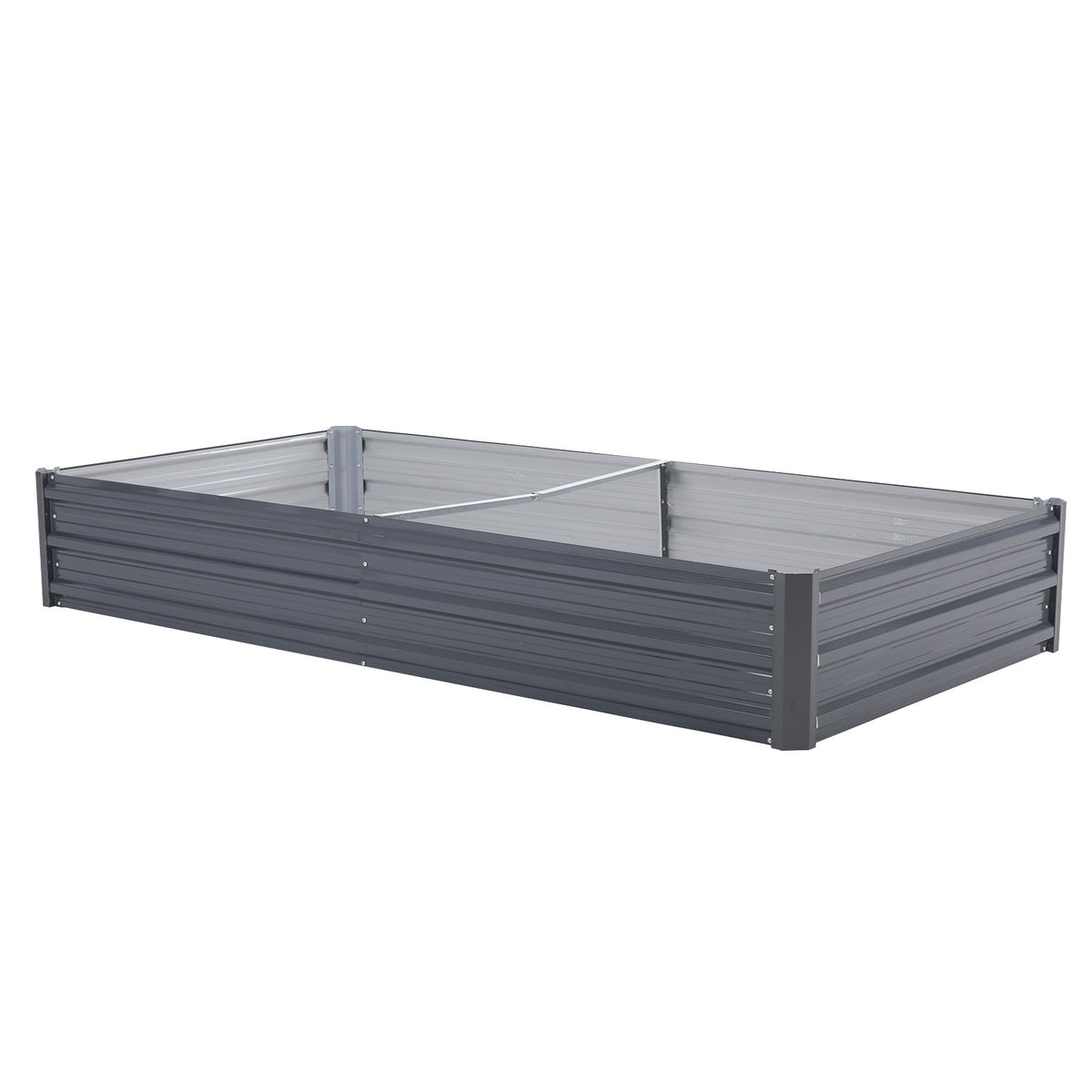 Home Ready Raised Garden Bed Galvanised Steel Planter Grow Veggie Plant Flowers 210 x 90 x 30cm - Grey