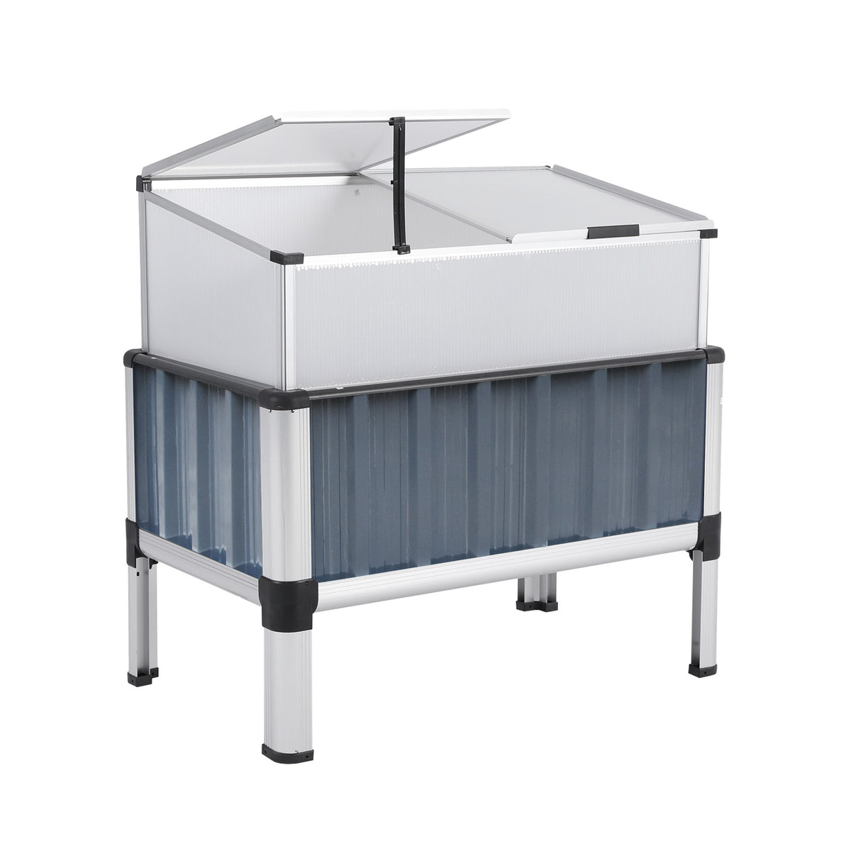 Home Ready Cold Frame Greenhouse Cover Raised Garden Bed Stand Planter - Grey