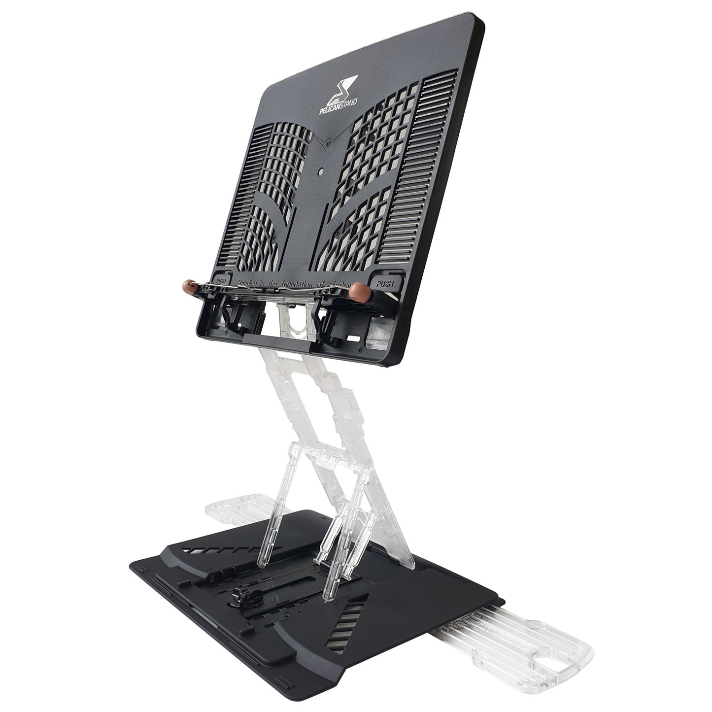 Pelican Stand Adjustable Laptop Holder Foldable Tablet Book PC Desk - Black