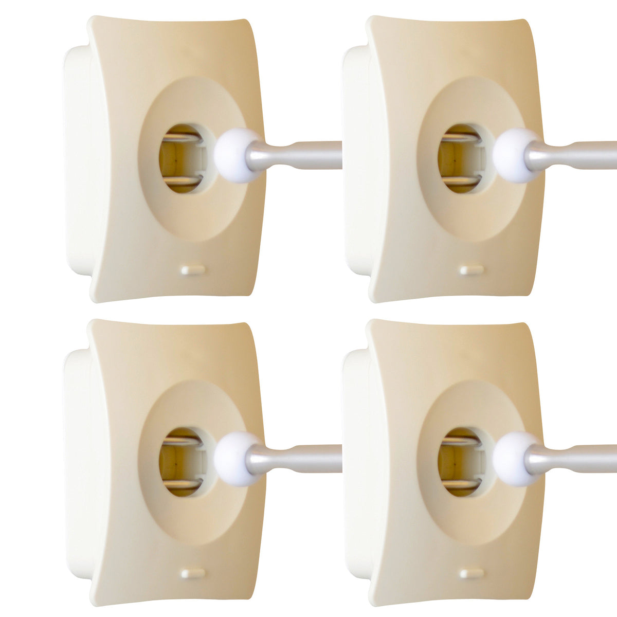 Catchhole 4X Beige Door Stopper Wall Mount Door Stop Adhesive Catch Hole Advanced - Beige
