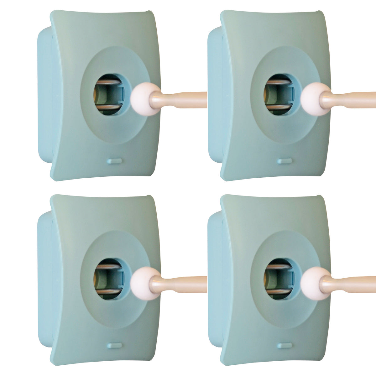 Catchhole 4X Door Stopper Wall Mount Door Stop Adhesive Catch Hole Advanced - Blue