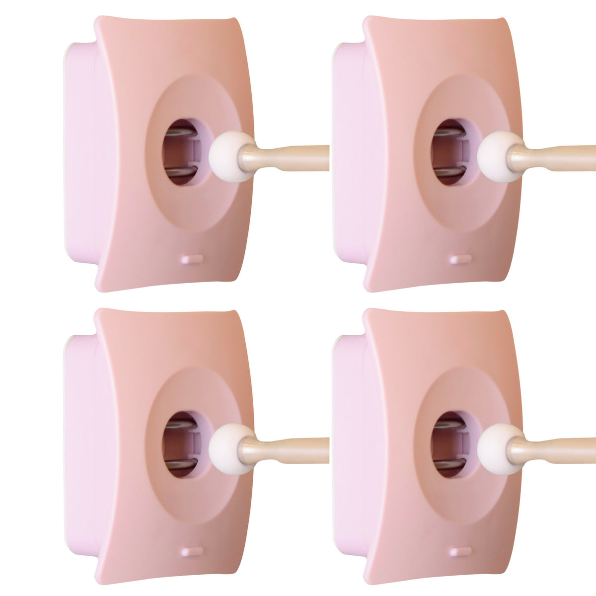 Catchhole 4X Door Stopper Wall Mount Door Stop Adhesive Catch Hole Advanced -Pink