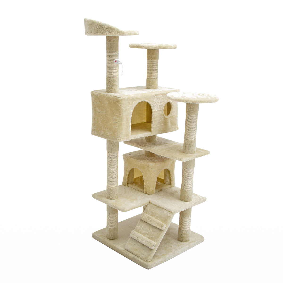 Paw Mate Cat Tree Multi Level Scratcher Soho 130cm - Beige