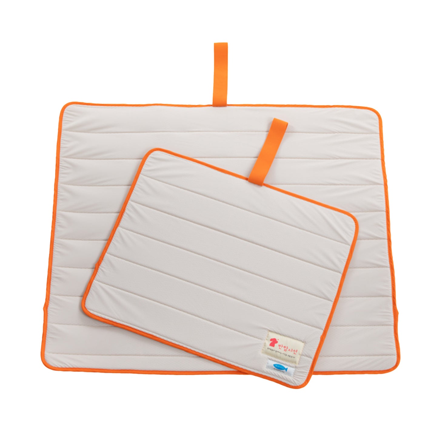 Banhamsisun L Pet Dog Cooling Mat Non-Slip Travel Roll Up Cool Pad Bed Outdoor - Beige