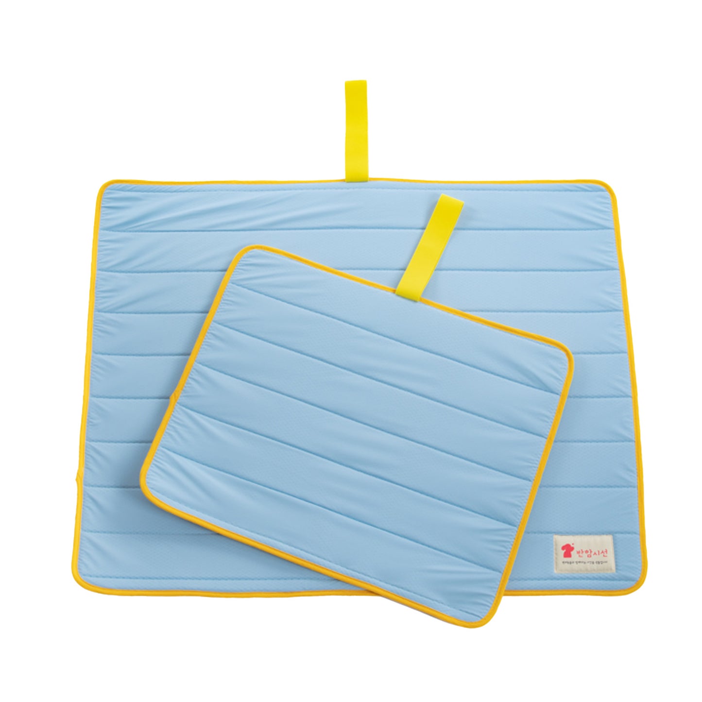 Banhamsisun L Pet Dog Cooling Mat Non-Slip Travel Roll Up Cool Pad Bed Outdoor - Blue