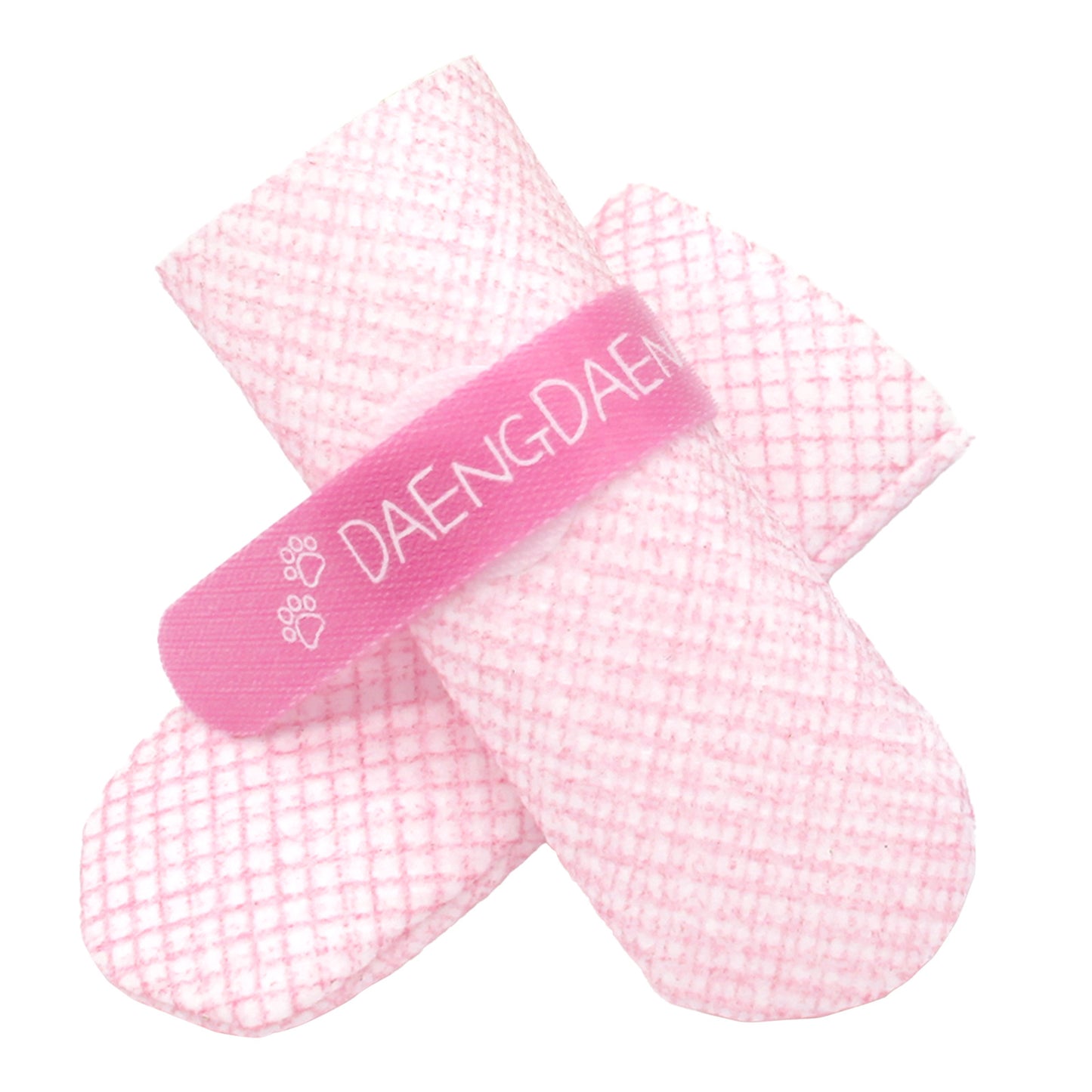 Daeng Daeng Shoes 28pc Pink Dog Shoes Waterproof Disposable Boots Anti-Slip Socks L - Pink