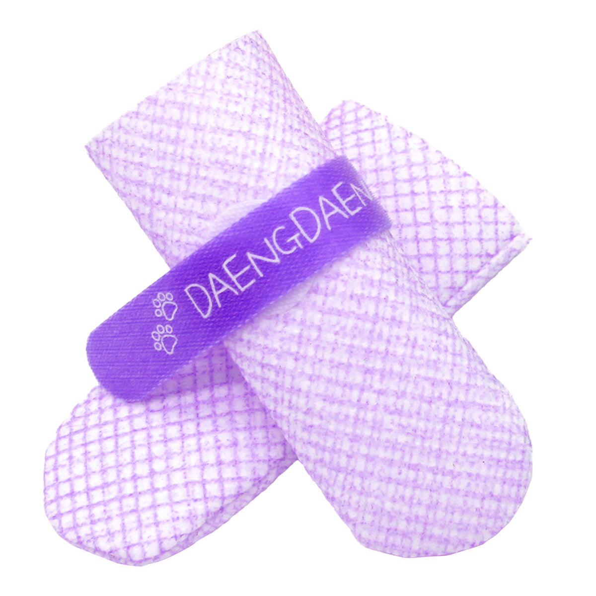 Daeng Daeng Shoes 28pc Violet Dog Shoes Waterproof Disposable Boots Anti-Slip Socks L - Violet