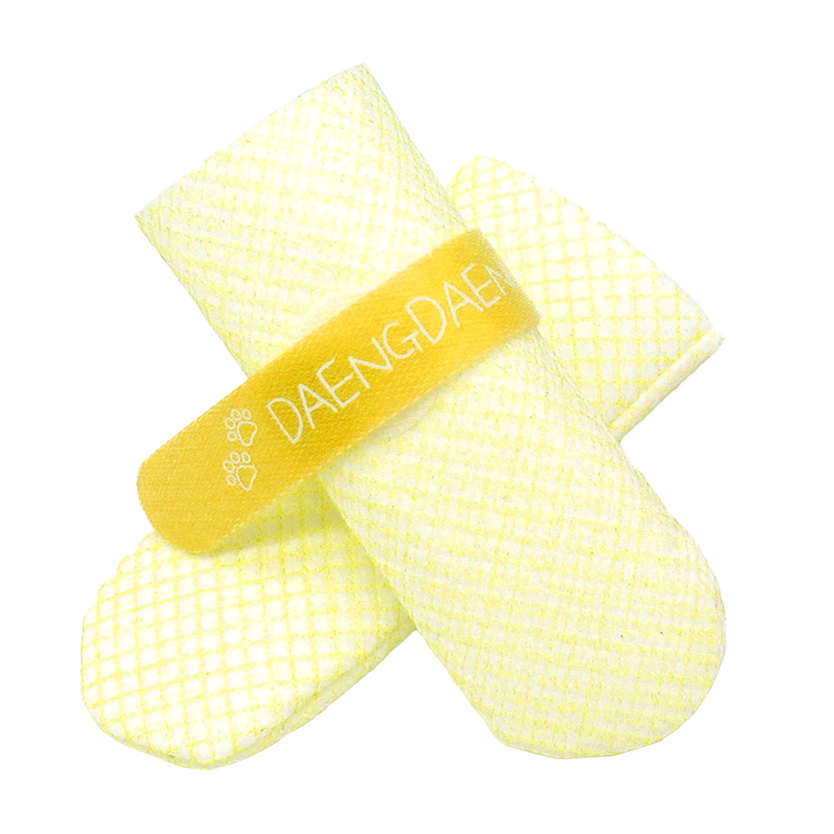Daeng Daeng Shoes 28pc Yellow Dog Shoes Waterproof Disposable Boots Anti-Slip Socks M - Yellow