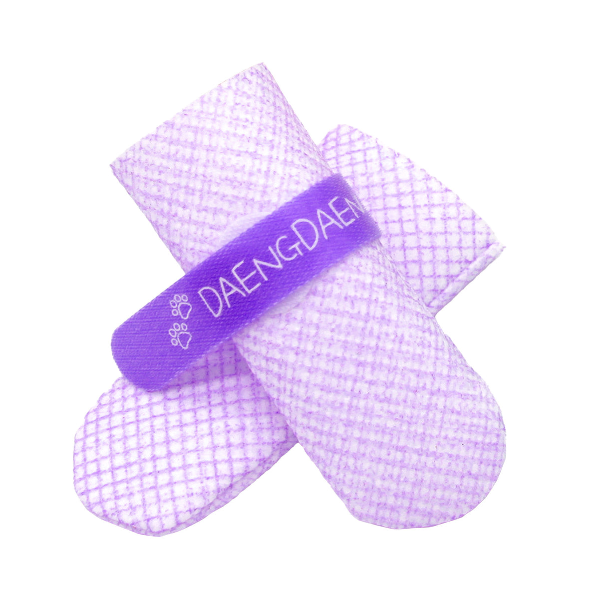 Daeng Daeng Shoes 28pc Violet Dog Shoes Waterproof Disposable Boots Anti-Slip Socks S - Violet