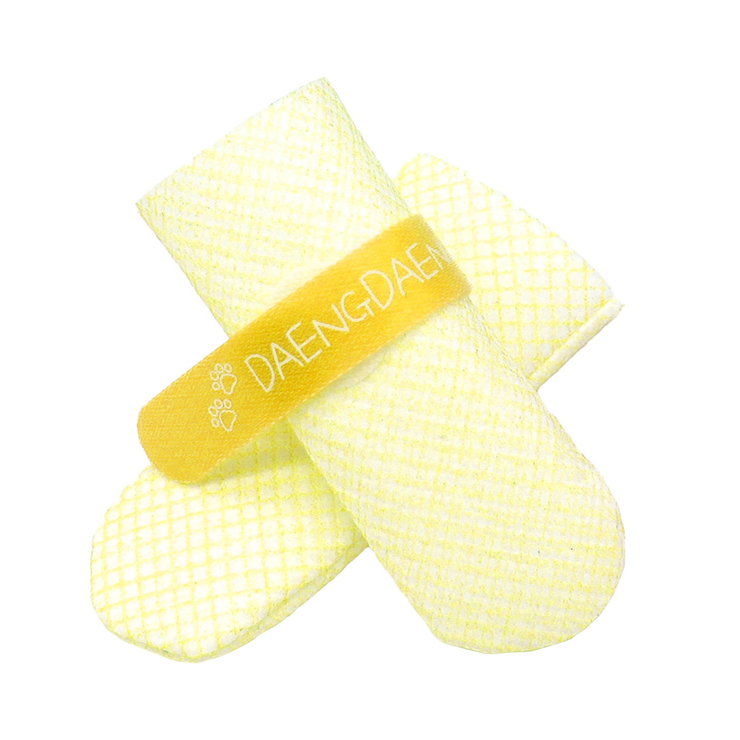 Daeng Daeng Shoes 28pc Yellow Dog Shoes Waterproof Disposable Boots Anti-Slip Socks S - Yellow