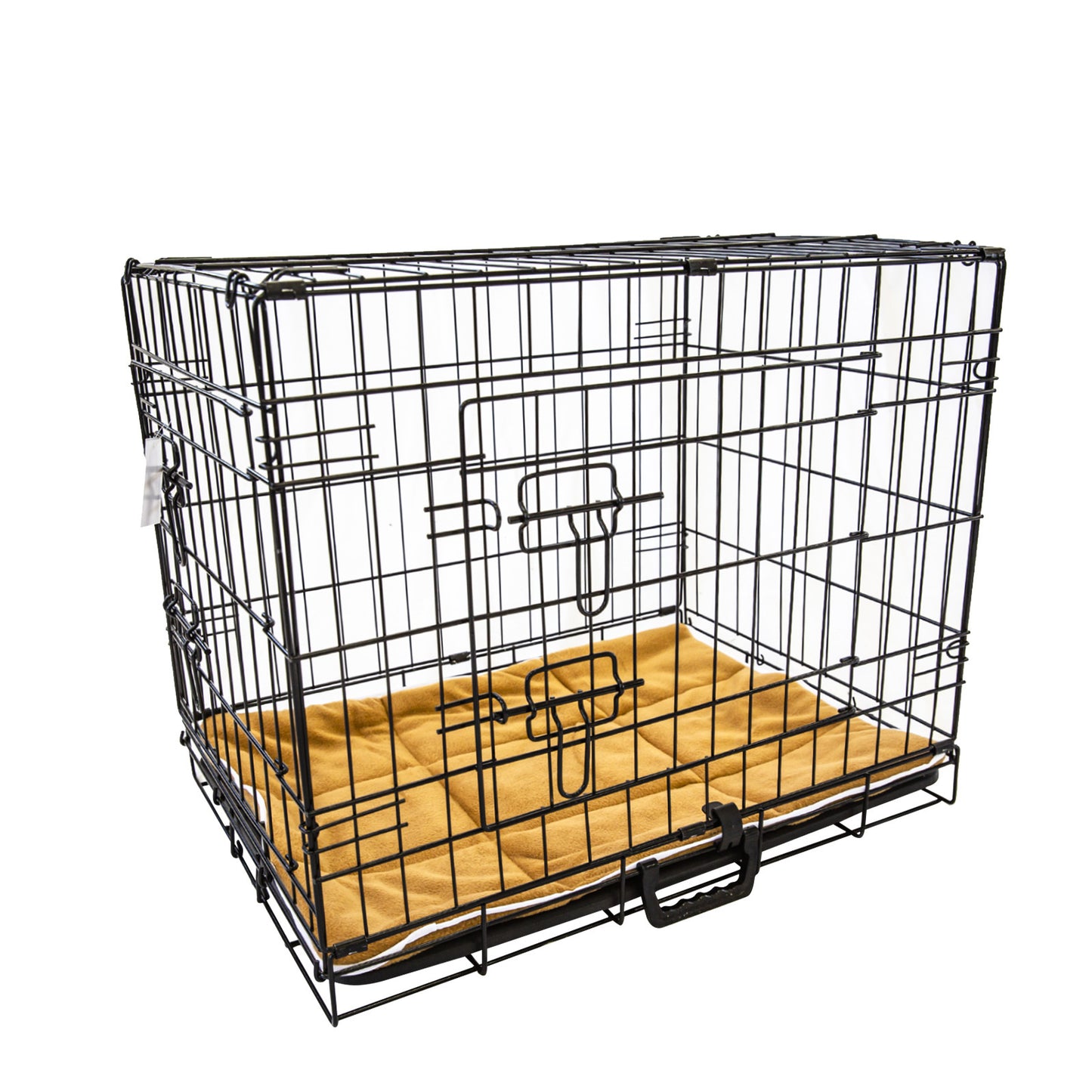 Paw Mate Wire Dog Cage Foldable Crate Kennel 42in with Tray + Cushion Mat Combo