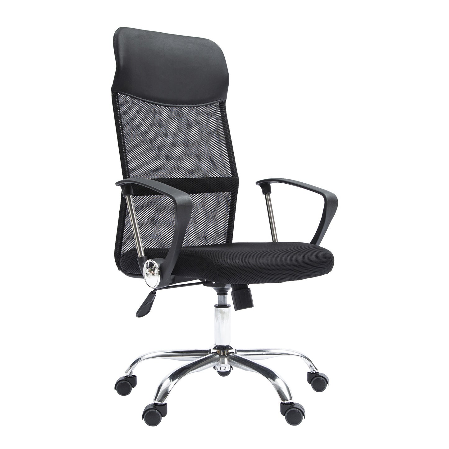 La Bella Office Chair Breeze Mesh High Back In-Built Lumbar Executive Computer Work - Black