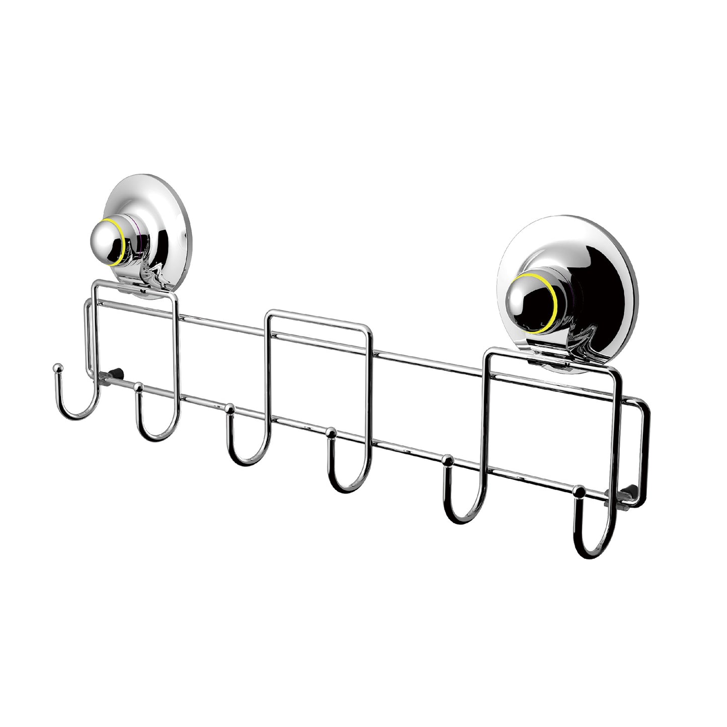 PowerLoc Six Universal Hooks Removable Suction - Chrome