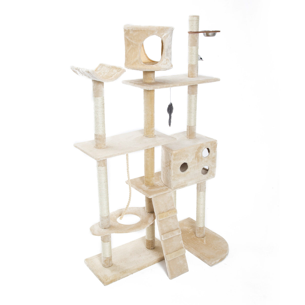 Paw Mate Cat Tree Multi Level Scratcher Danie 170cm - Beige