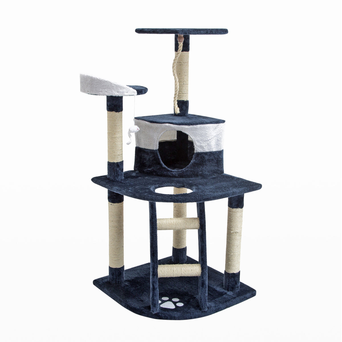 Paw Mate Cat Tree Multi Level Scratcher Bear 120cm - Blue