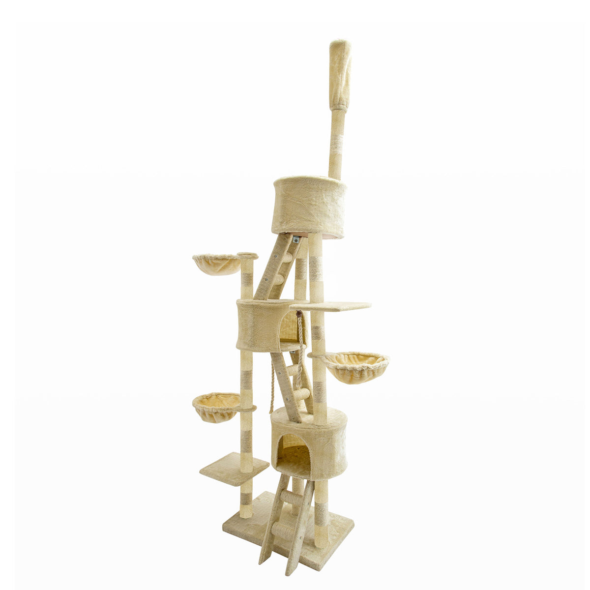 Paw Mate Cat Tree Multi Level Scratcher Paradise 262cm - Beige