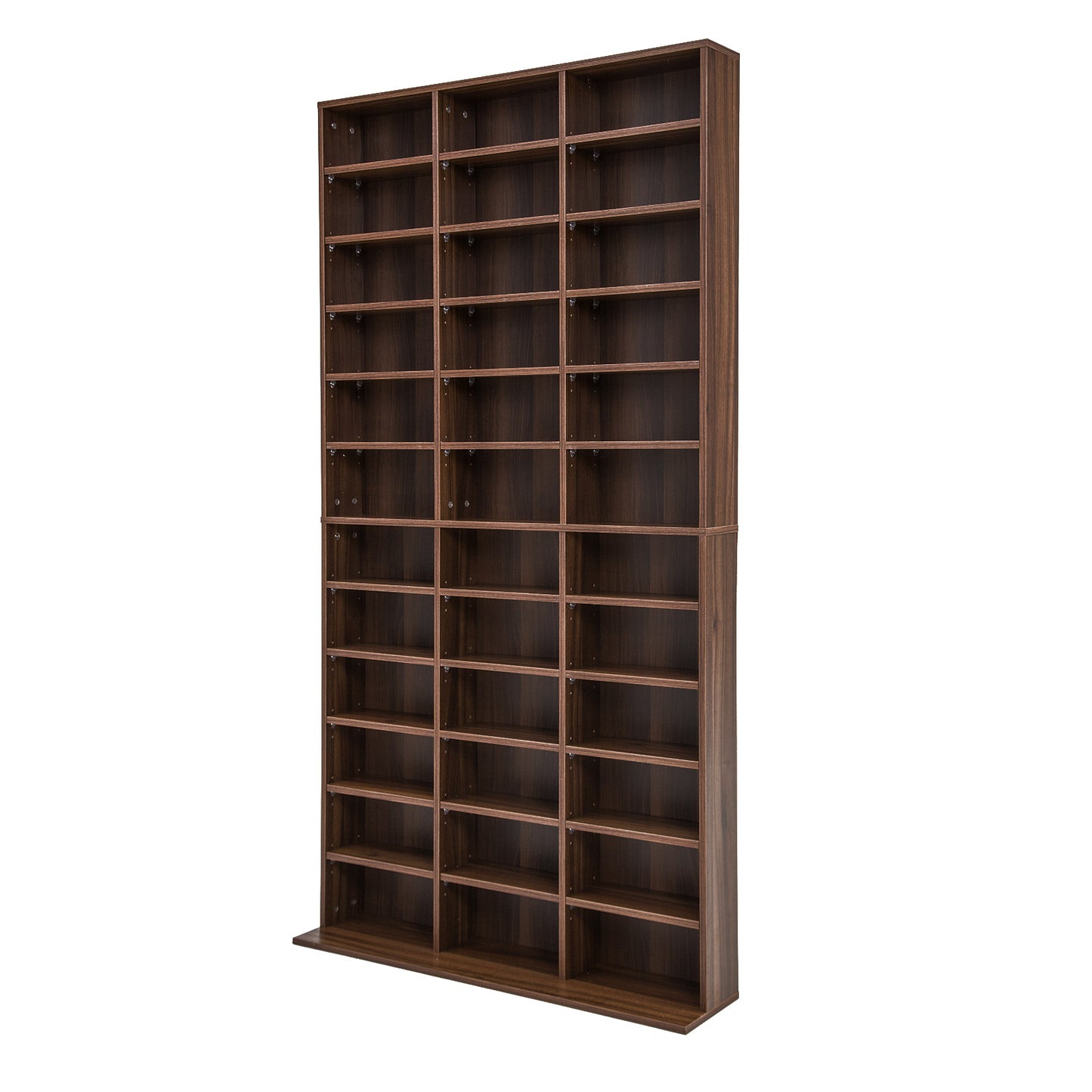 La Bella Adjustable Shelves CD DVD Bluray Media Book Storage Cupboard - Espresso