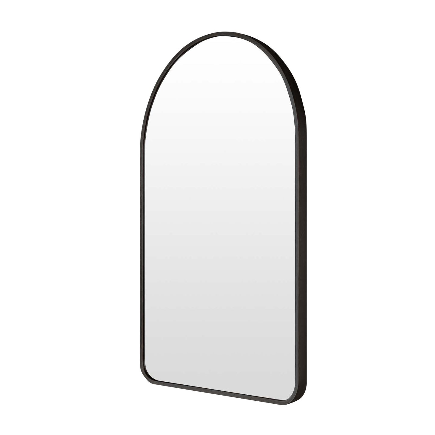 La Bella Wall Arch Mirror Arc Aluminum Frame Makeup Decor Bathroom Vanity 50x80cm - Black