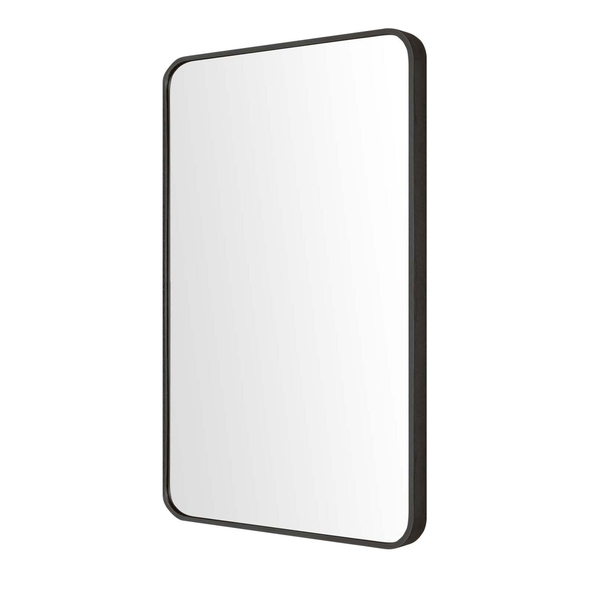 La Bella Wall Mirror Rectangular Aluminum Frame Makeup Decor Bathroom Vanity 60x80cm - Black