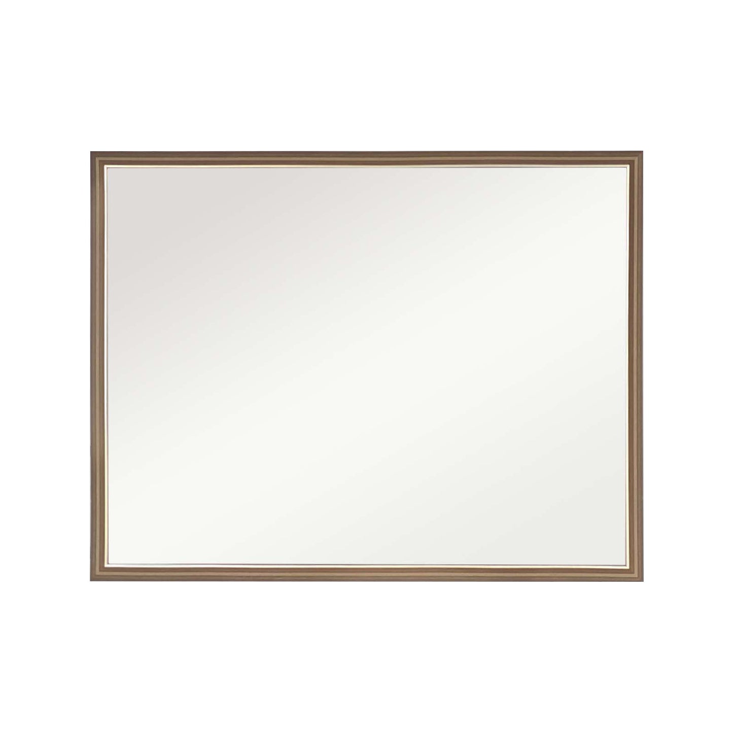 La Bella Wall Mirror Rectangular Frame Makeup Decor Bathroom Vanity 70x90cm - Antique Brown