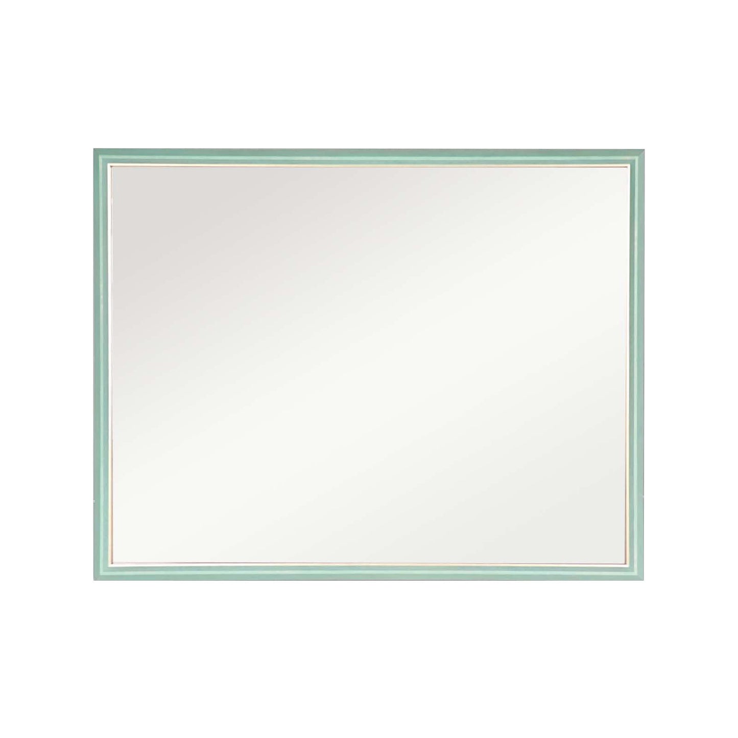 La Bella Wall Mirror Rectangular Frame Makeup Decor Bathroom Vanity 70x90cm - Blue
