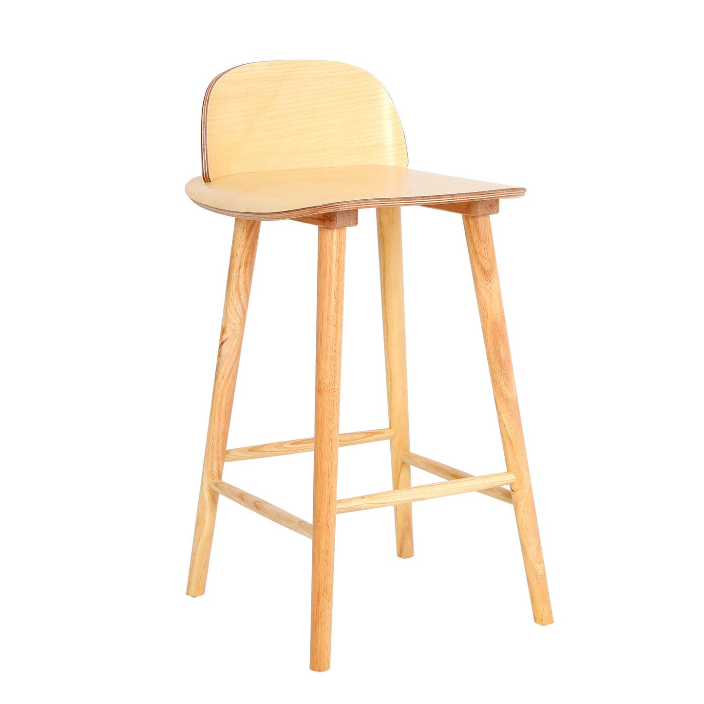 La Bella Wooden Bar Stool 65cm ELISE Ash Wood Counter Kitchen Barstools Cafe Dining Chair