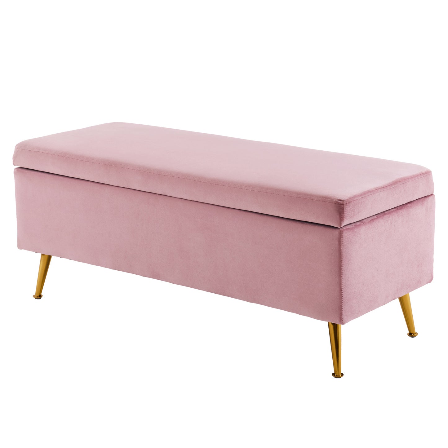 La Bella Storage Ottoman Bench Seat 110cm Chest Couch Stool Velvet - Pink