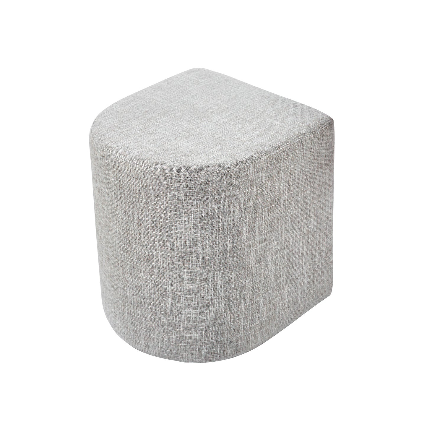 La Bella Ottoman Stool Linen Fabric Footstool Foot Rest Pouffe Pouf Seat - Cream Grey