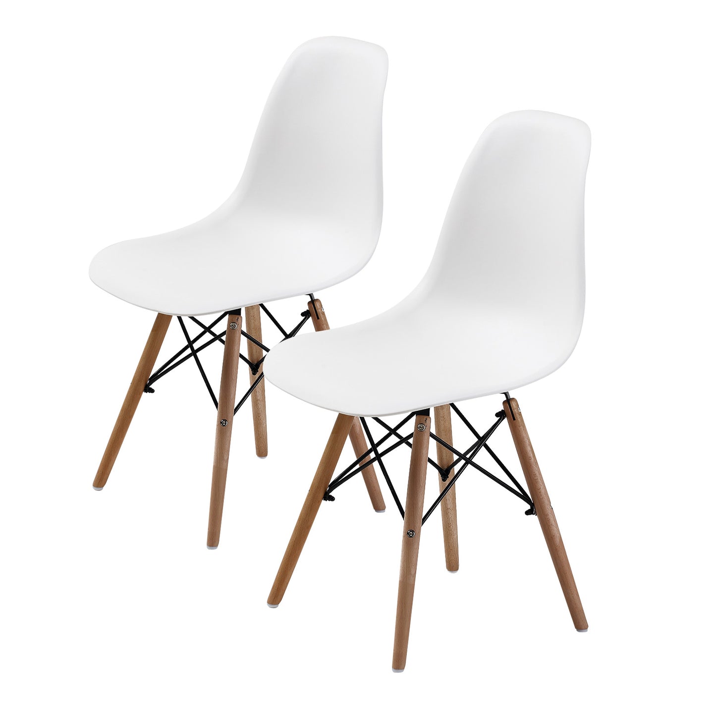 La Bella 2 Set Retro Dining Cafe Chair DSW PP - White