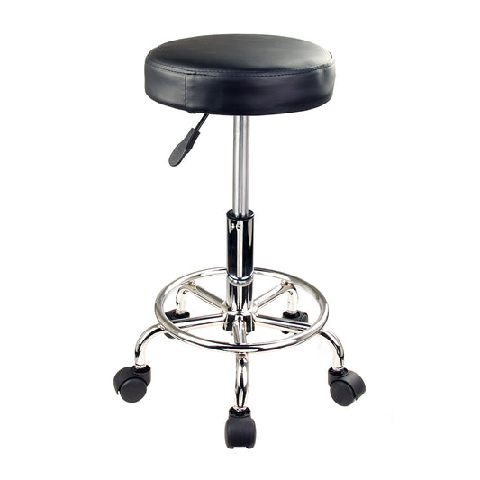 Forever Beauty Black Hair Salon Barber Stool Lift Swivel Round Type