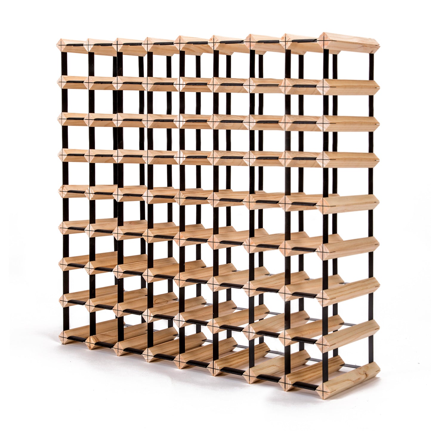 Home Ready Timber Wine Rack 72 Bottle Storage Cellar Organiser