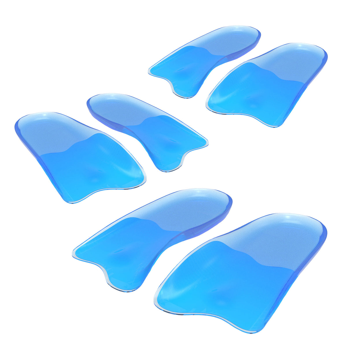 Bibal Insole Half Insoles Shoe Inserts 3-Size Combo Gel Arch Support Foot Pad