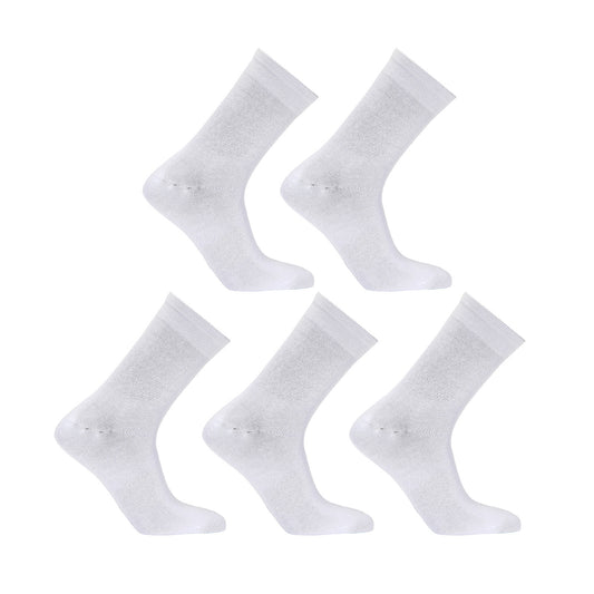 Rexy 15 Pack 3D Seamless Crew Socks Slim Breathable Small - White