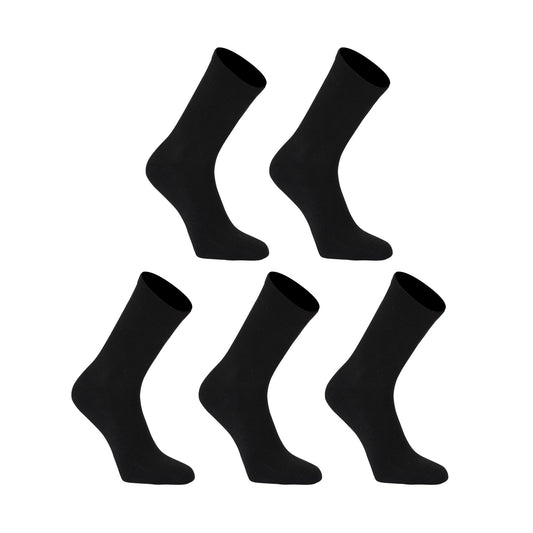 Rexy 5 Pack 3D Seamless Crew Socks Slim Breathable Small - Black