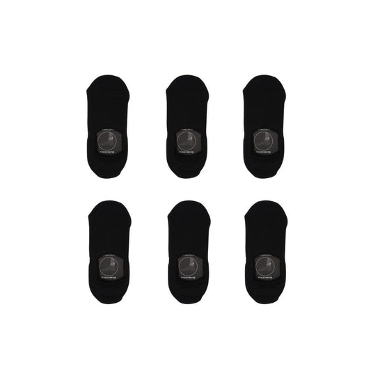Rexy 6 Pack Cushion No Show Ankle Socks Non-Slip Breathable Small - Black