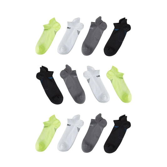 Rexy 12 Pack Seamless Sport Sneakers Socks Non-Slip Heel Tab Medium - Multi Colour