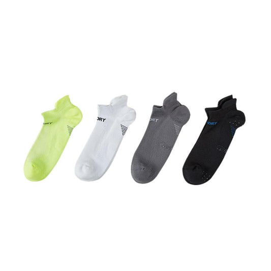 Rexy 4 Pack Seamless Sport Sneakers Socks Non-Slip Heel Tab Medium - Multi Colour