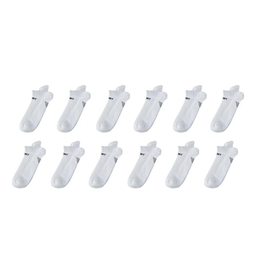 Rexy 12 Pack Seamless Sport Sneakers Socks Non-Slip Heel Tab Small - White