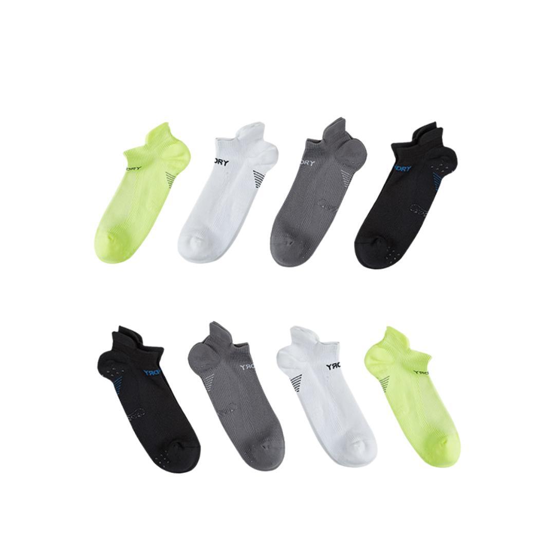 Rexy 8 Pack Seamless Sport Sneakers Socks Non-Slip Heel Tab Small - Multi Colour